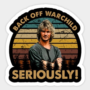 Retro vintage seriously main character art Sticker